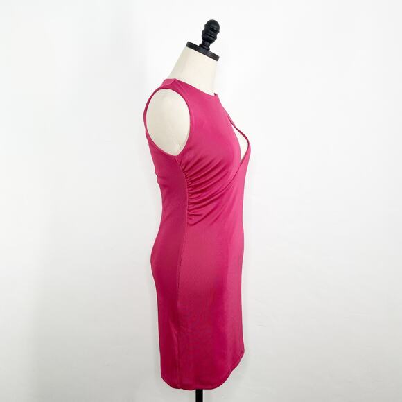 NBD Phoebe Dress Fuchsia Ribbed Cutout Mini Revolve Party Date Night Size S - Picture 4 of 10